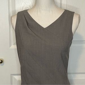 Banana Republic Gray Sleeveless Wool Midi Dress Size 2 Tall